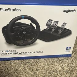 g923 logitech steering wheel and pedals brand new