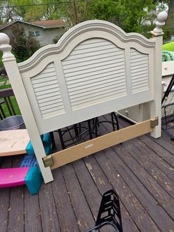Stanley furniture headboard with Queen Metal Bed  Frame