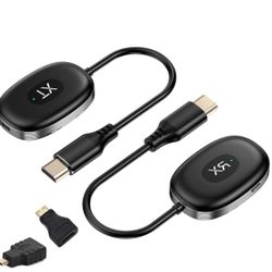 Wireless HDMI Transmitter and Receiver Kit 4K, Wireless HDMI Extender 2.4/5GHz Streaming Media Video/Audio/File,for Laptop, Camera, Cable Box, Netflix