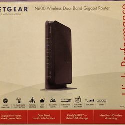 FREE NETGEAR N600 Dual Band Gigabit Router In Box