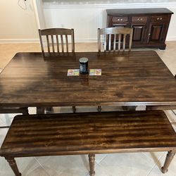 Wooden farm style Dining Table Set