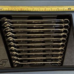 Snap-on Tools 10 pc 12-Point Metric Flank Drive® Combination Wrench Set (10-19 mm)