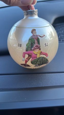1987 Vintage Glass Christmas Ornament