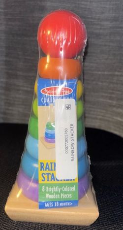 Melissa & Doug Wooden Rainbow Stacker Classic Toy