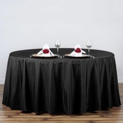 Table Covers Black For Round & Rectangle Tables Floor Length*