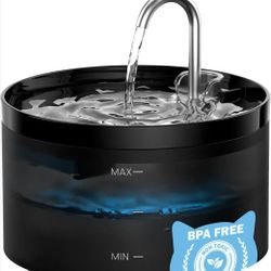 New Cat Water Fountain: Dog Bowl Fountains - Automatic Pet Dispenser - Dogs Drinking Waterer Bowls Indoor - Auto Watering Dish Supplies 