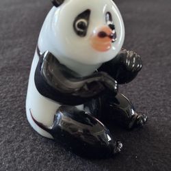 Hand blown Glass Panda