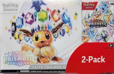 Prismatic Evolutions 2-Pack Trainer Box and Booster Bundle