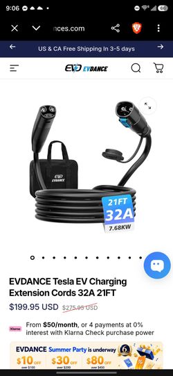 EVDANCE Tesla EV Charging Extension