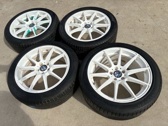 Rims 19 AMG AFFALTERBACH STAGGERED 5x112 RINES AND TIRES LLANTAS Y RINES WHITE COLOR