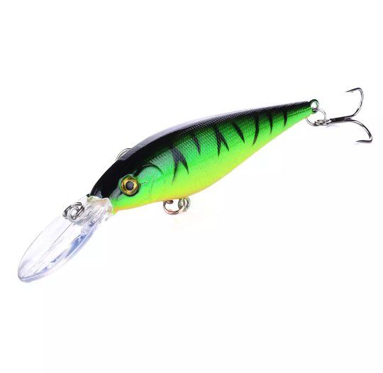 Brand New Bass Pike Fishing Lures Wobbler Minnow Baits 10pack Lot