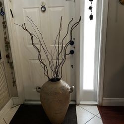 Large Floor Vase Whit Stick 
