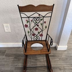 Rocking Chair Flower Pot Holder Stand