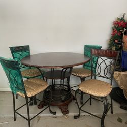 Wood dining room table