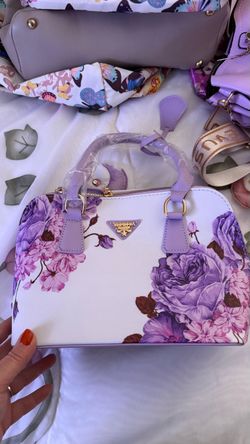 NEW Purple Floral Handbag / Purse