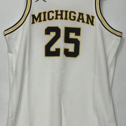 Nike Jordan Michigan Wolverines White #25  Basketball Jersey 