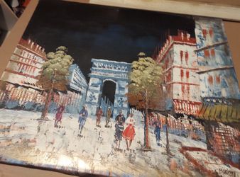 Beautiful Canvas Painting Of Paris France 