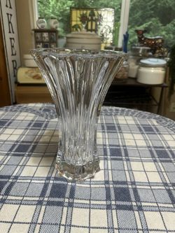 Large Lenox Lead Crystal Fluted Trumpet Vase