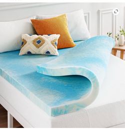 NEW-QUEEN Mattress 3” Swirl Gel Breeze Memory Foam Mattress Topper