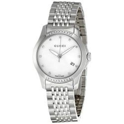 Gucci Women's YA126510 G-Timeless Diamond Stainless Steel Watch