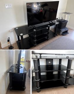 Hisense 50” 4K Smart TV + Black Glass TV Stand – $225 OBO