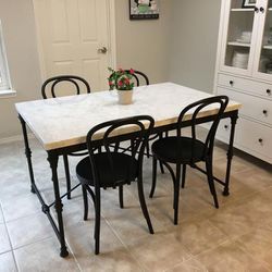 Crate & Barrel Real Marble French Kitchen Table