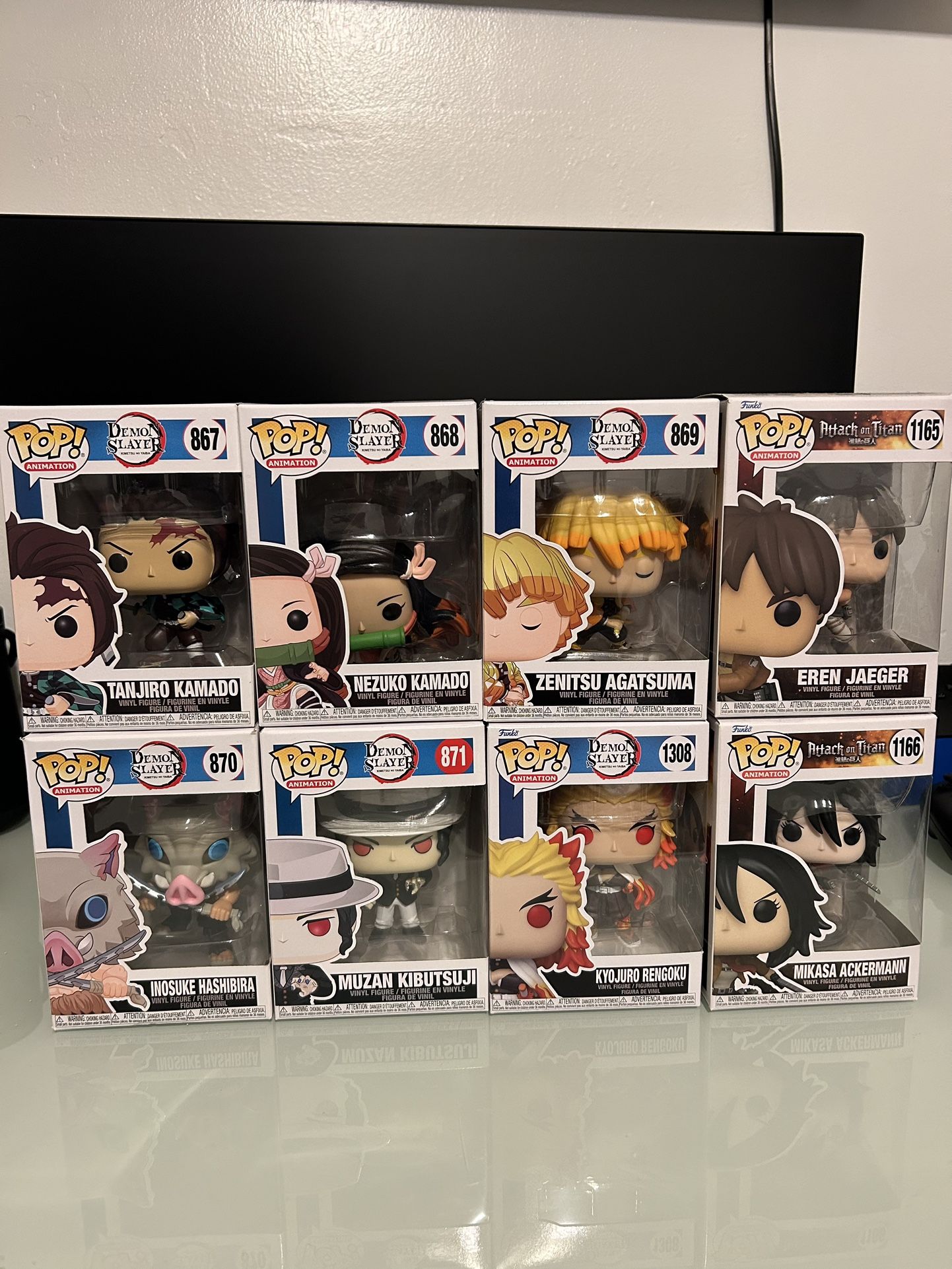 Anime Funko Pops (Demon Slayer & Attack On Titan)