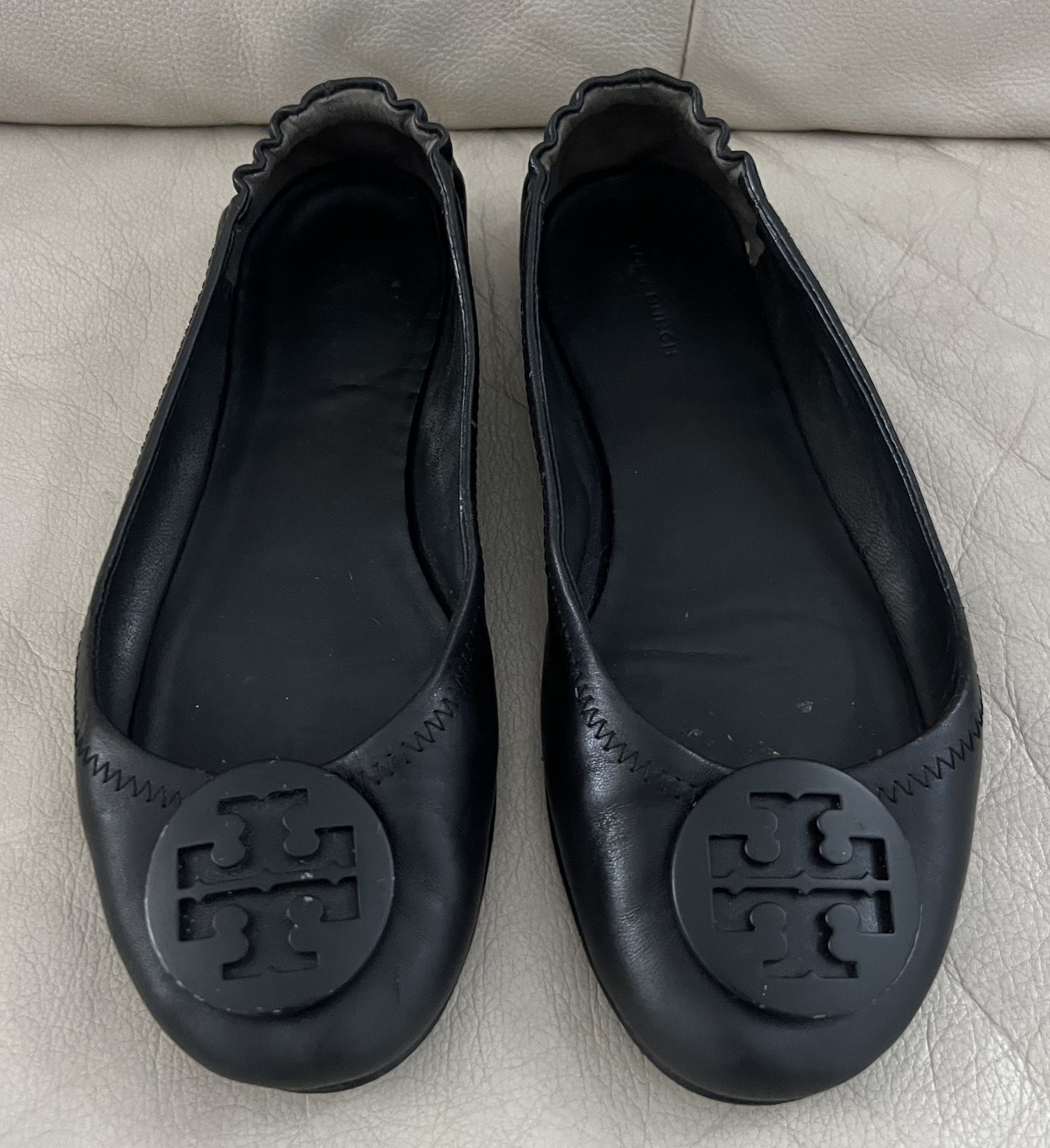 Tory Burch Minnie Travel Ballet Flat Leather, Size 8,5