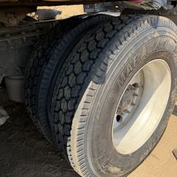 (8) 295/75R22.5 18ply traction Tires 