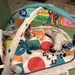 Baby Einstein Kickin Tunes Activity Gym – Tummy Time Play Mat – Complete