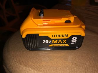 Lithium Battery 20v MAX 8 AH Dewalt Compatible