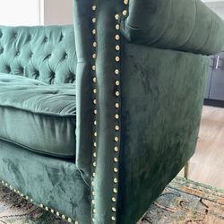 Emerald Velvet Couch
