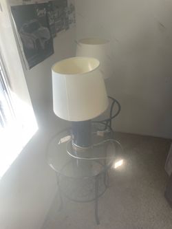 2 Table Lamp with White Shade