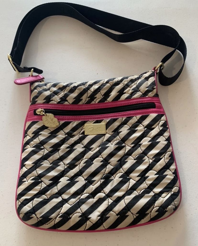 Luv Betsey by Betsey Johnson Crossbody Heart Canvas Bag