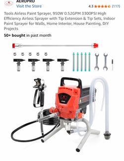 Airless Paint Sprayer, 950W 0.52GPM 3300PSI