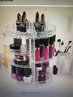 Rotating makeup organizer 360 turn