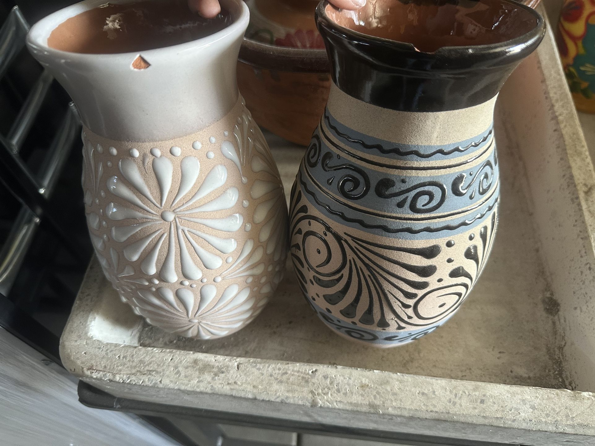 ARTÍCULOS CON DEFECTOS! Talavera Style Vases. Each One $15