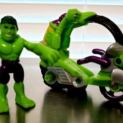 Mini Marvel Action Super Hero Figures And Vehicle 