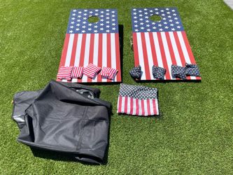 Cornhole game with beanbags