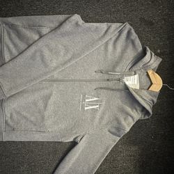 Armani Exchange Grey Zip Up Hoodie 