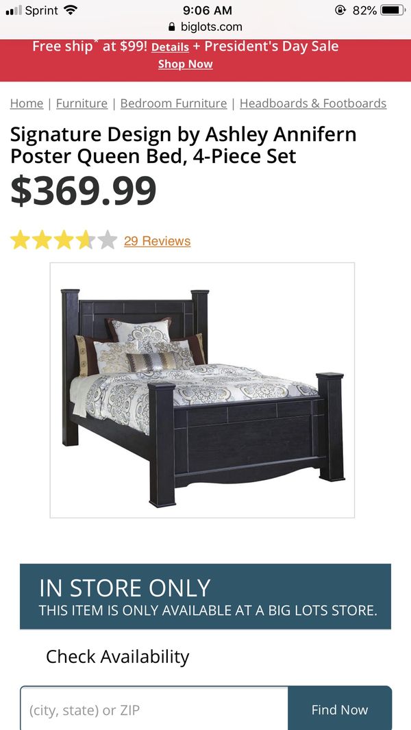 Ashley Annifern Poster Queen Bed Set For In Lancaster Pa Offerup Ashley Annifern Poster Queen Bed Set