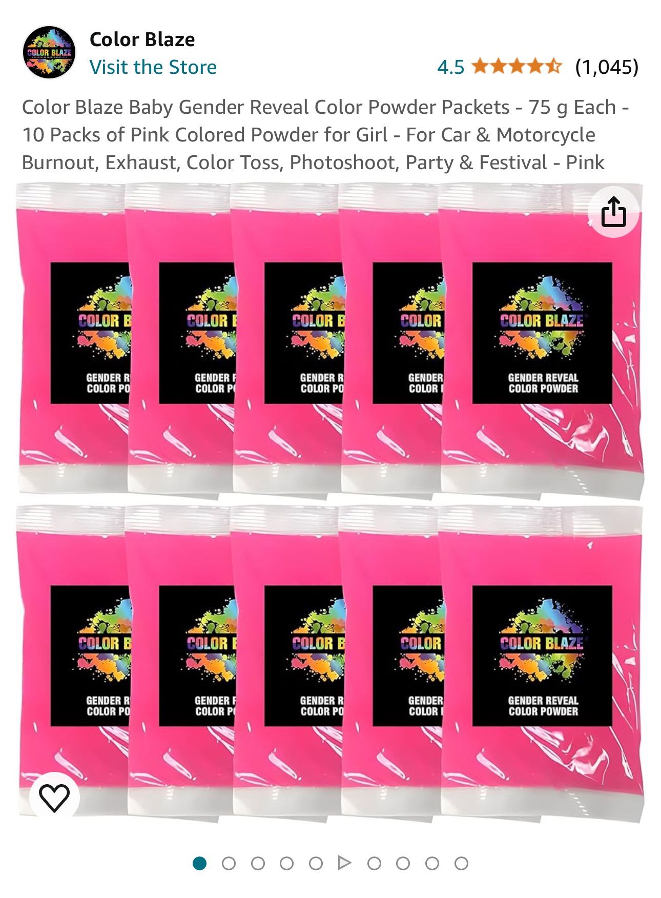 Baby Gender Reveal Powder