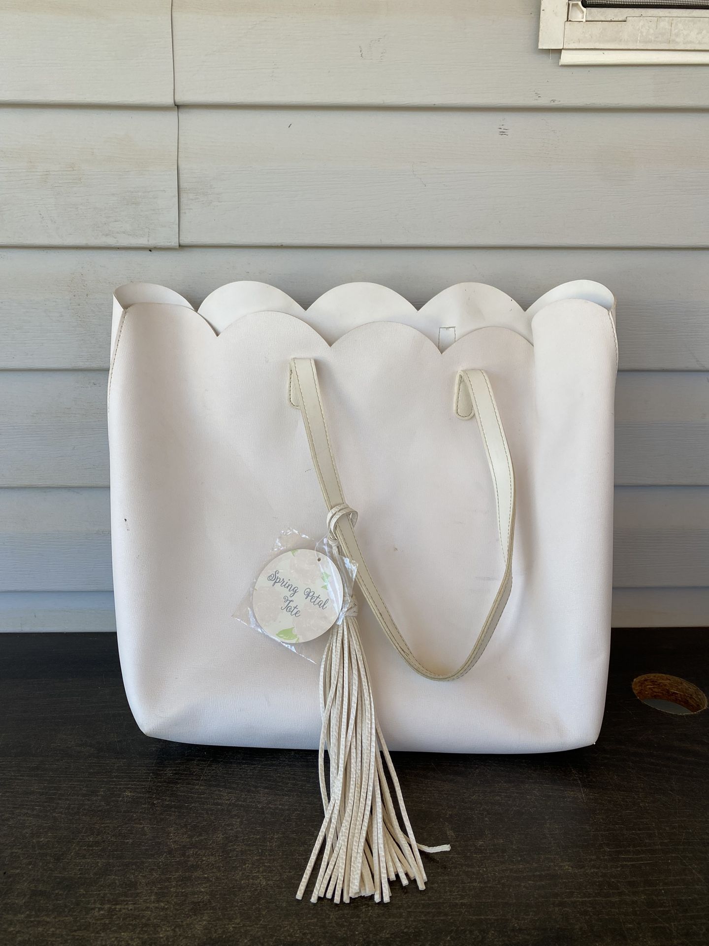 Arcadia Beauty Labs Spring Petal Tote Bag Purse Off White 314968