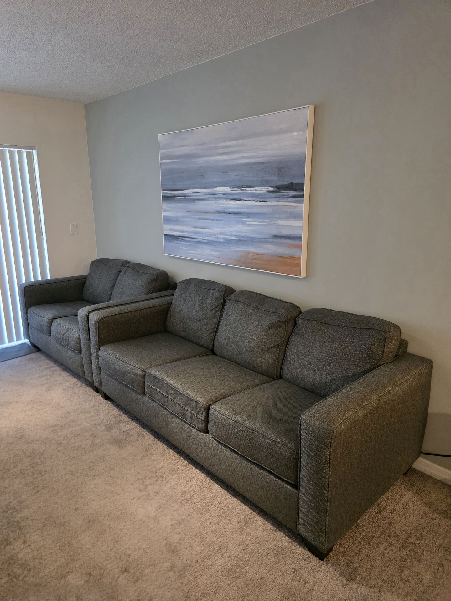 2023 Albany Industries Sofa & Loveseat - Graphite Grey