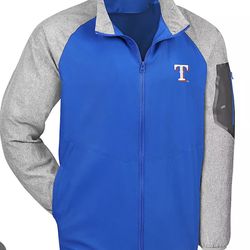 Mens Dunbrooke XL Texas Rangers Full Zip Windbreaker 