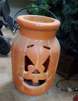 Xlarge Clay pumpkin luminary