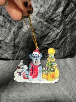 Schnauzer Christmas Flat Hanging Acrylic Ornament