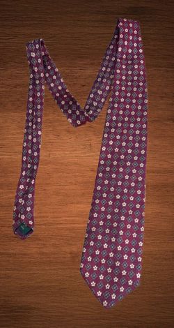 VINTAGE J.CREW MEN’S NECK TIE FLORAL  GEO.