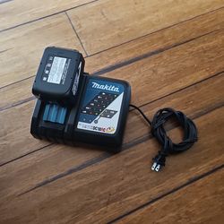 Makita DC18RC Charger + Makita 6.0Ah 18V Lithium Ion Battery
