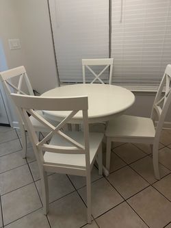 Dining table and chairs